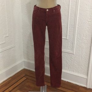 Adriano Goldschmied Rust/burgundy corduroy pants